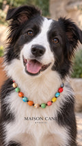 Collar de bolas corazón de cerámica ajustable