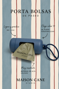 Porta bolsas para perro azul marino